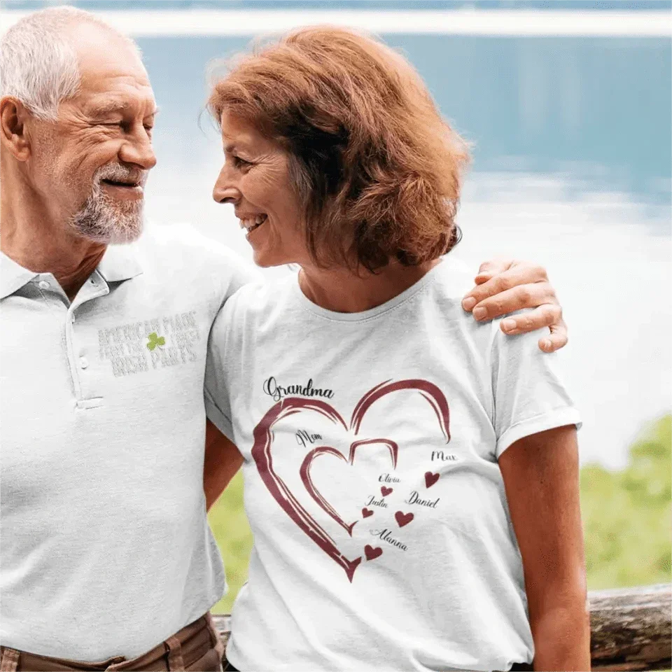 Mommy's Sweet hearts - Family Personalized Custom Unisex T-shirt, Hoodie - Gift For Grandma - Joliny