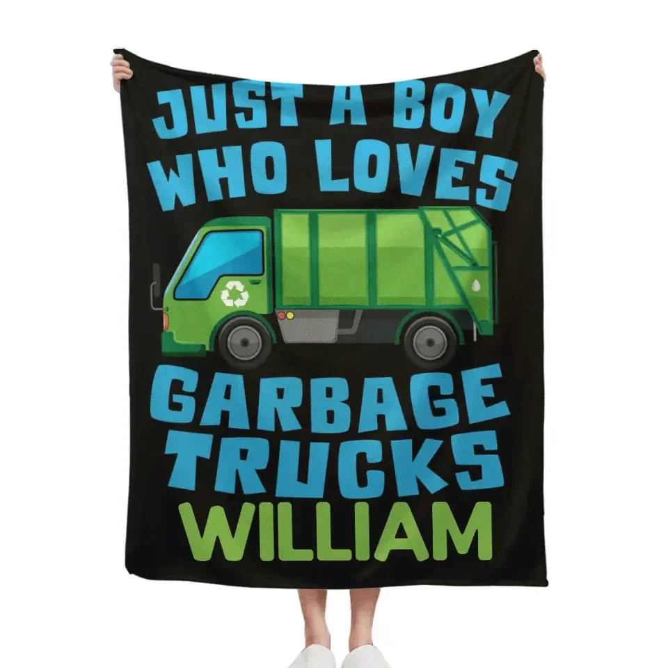 Monster Trucks Cars Motorcycles Collection - Customized Kids Name Blanket - Joliny