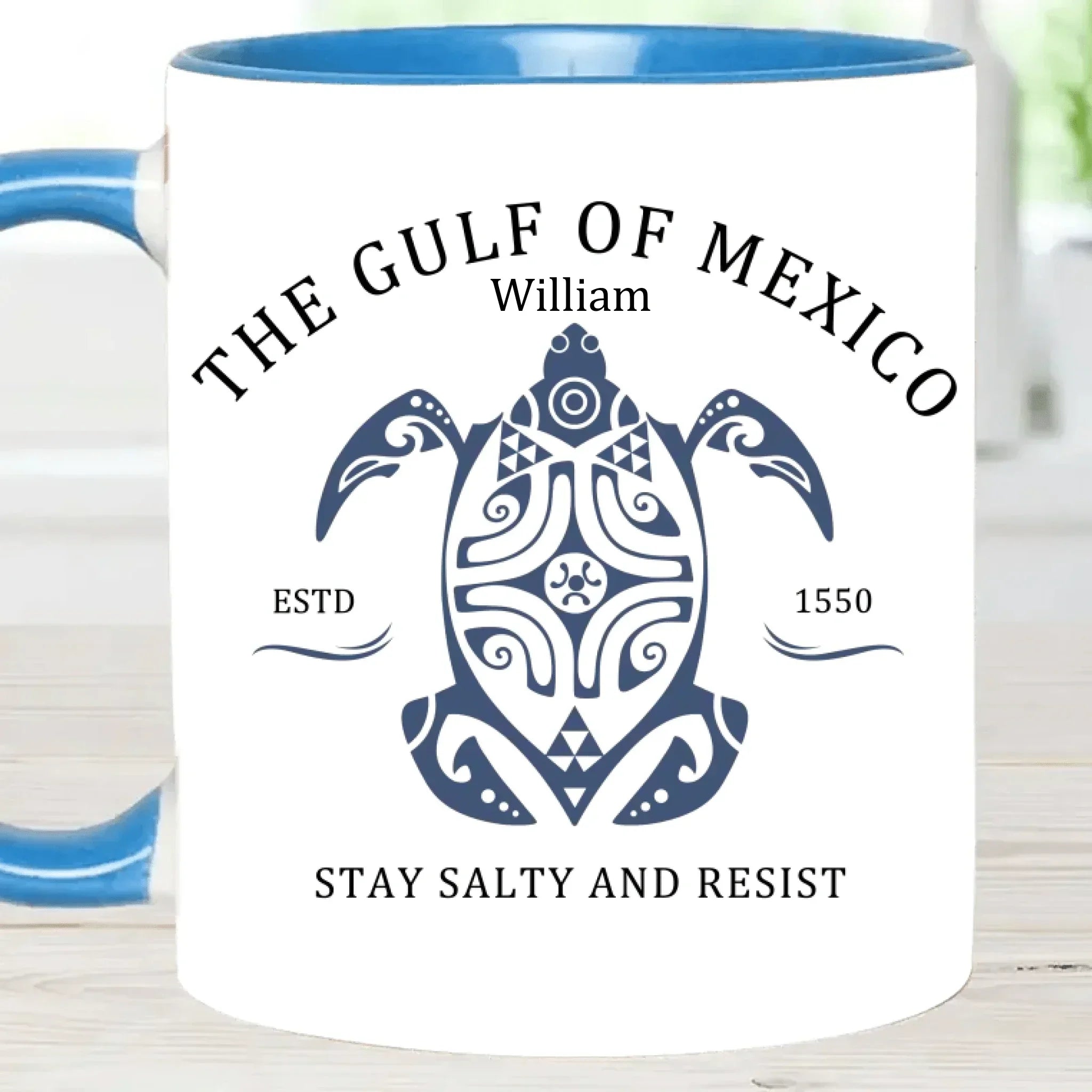 Custom Gulf of Mexico Printed Mugs - Personalised Name Gulf of Mexico Themed Printed Trendy Mugs - A Gift For Family,Friend,BFF - Joliny