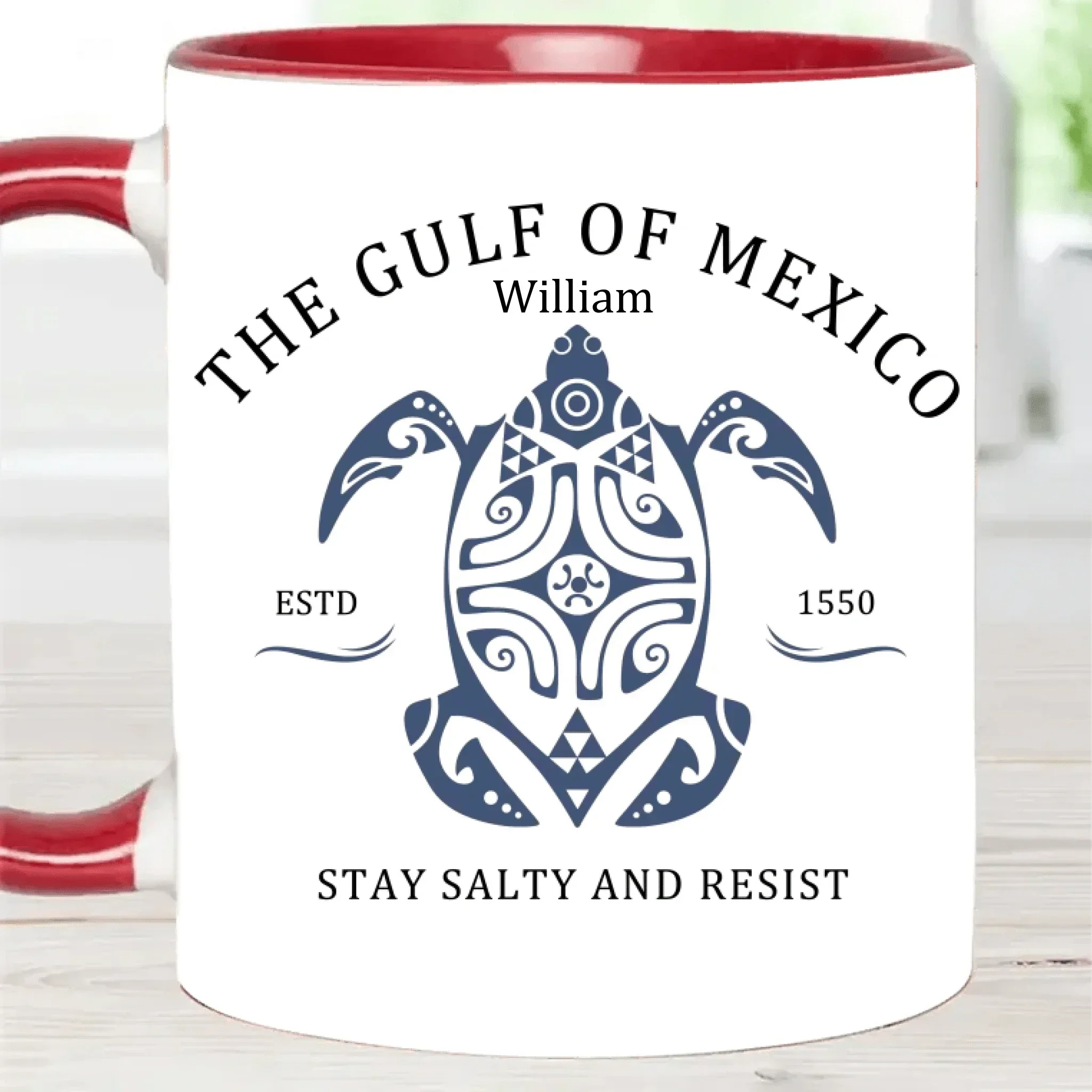 Custom Gulf of Mexico Printed Mugs - Personalised Name Gulf of Mexico Themed Printed Trendy Mugs - A Gift For Family,Friend,BFF - Joliny