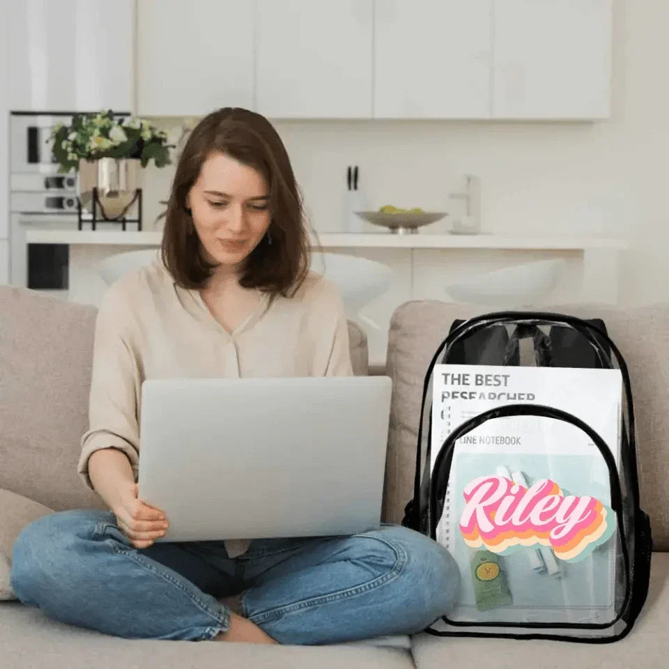 Multi-Color Name Customized Children'S Transparent Backpack - Children'S School Season Gifts - Joliny