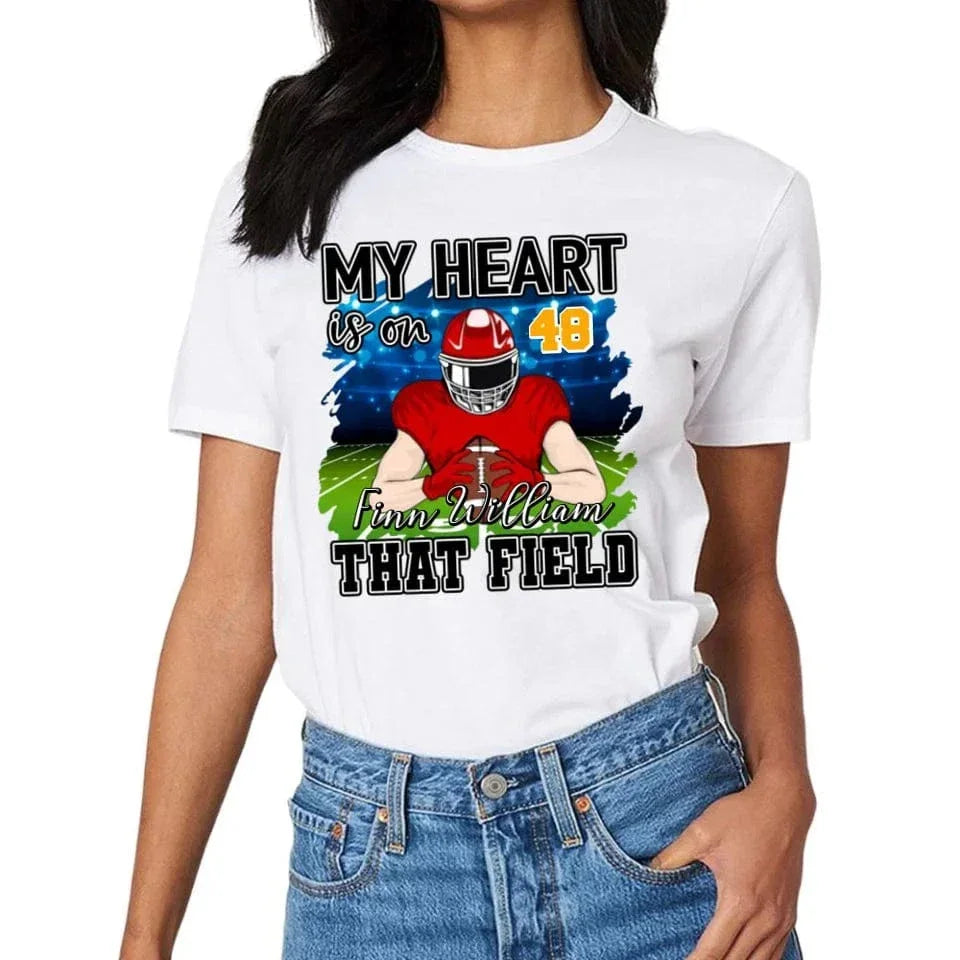 My Heart Is On That Field - Personalised Football Shirts - Gifts for Football Fans - Joliny