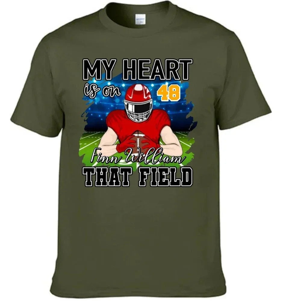 My Heart Is On That Field - Personalised Football Shirts - Gifts for Football Fans - Joliny