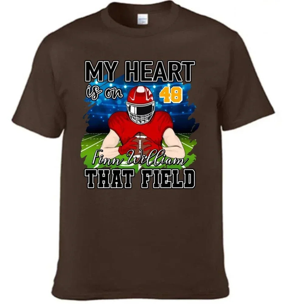 My Heart Is On That Field - Personalised Football Shirts - Gifts for Football Fans - Joliny