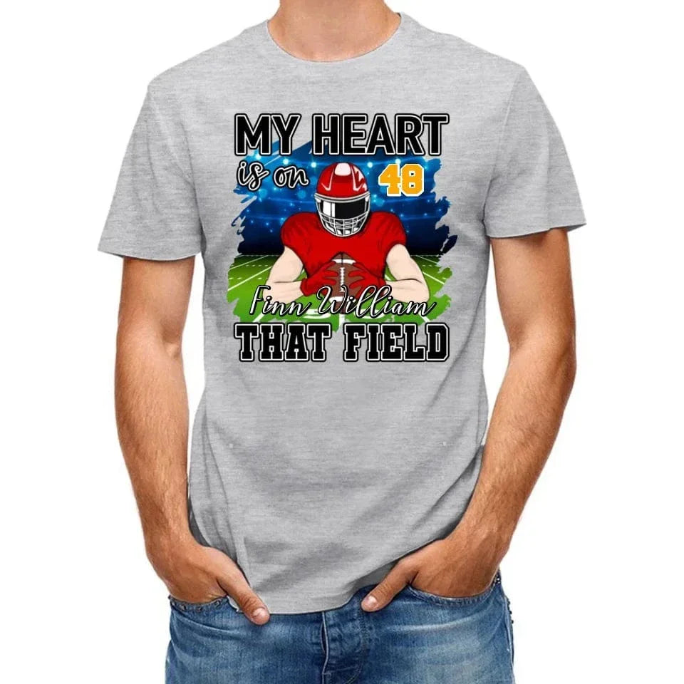 My Heart Is On That Field - Personalised Football Shirts - Gifts for Football Fans - Joliny