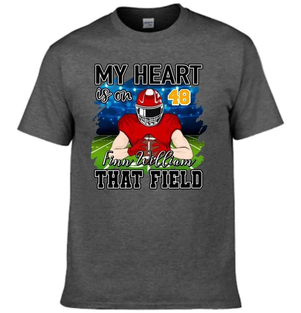My Heart Is On That Field - Personalised Football Shirts - Gifts for Football Fans - Joliny
