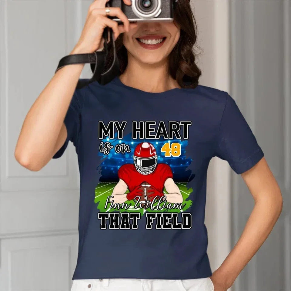 My Heart Is On That Field - Personalised Football Shirts - Gifts for Football Fans - Joliny