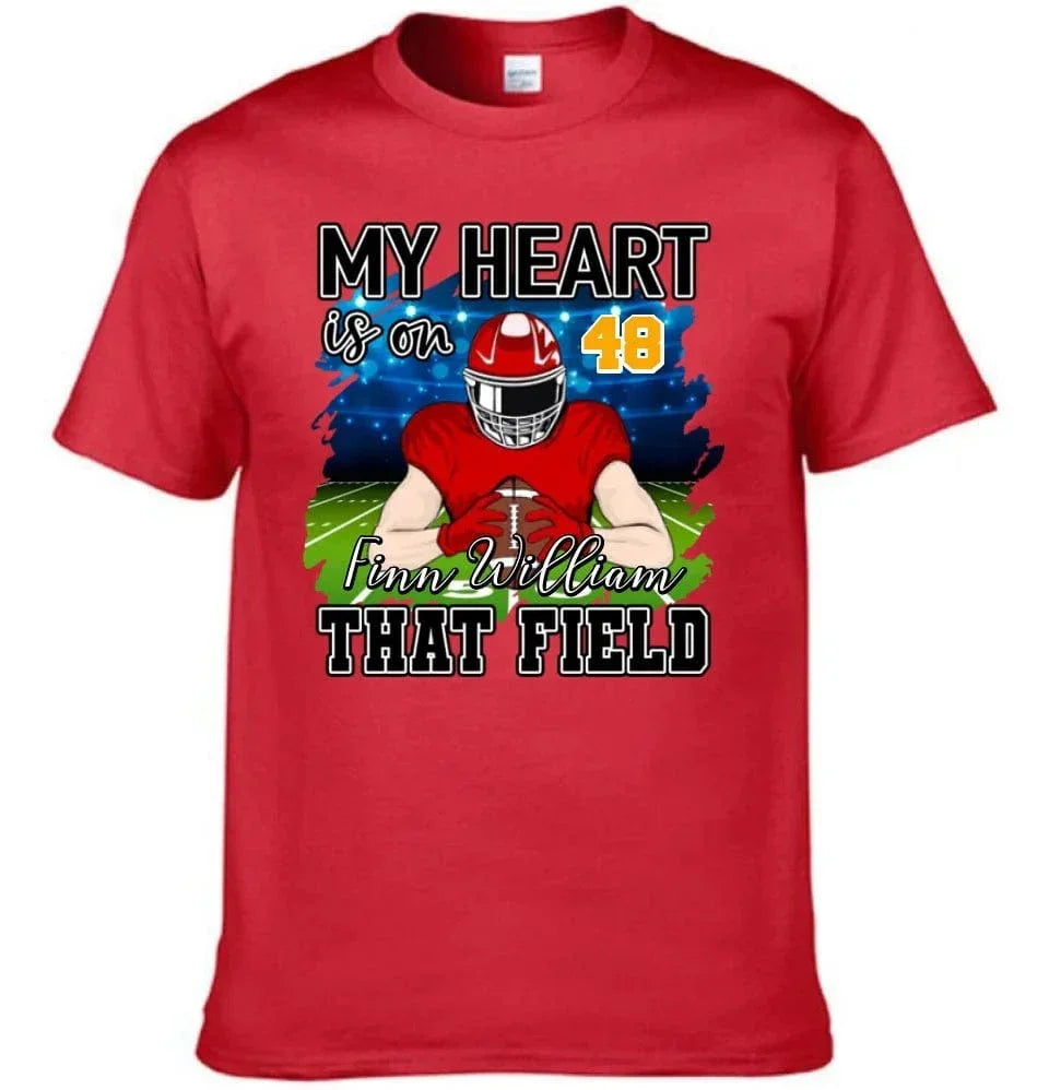 My Heart Is On That Field - Personalised Football Shirts - Gifts for Football Fans - Joliny