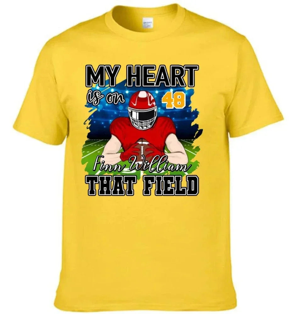 My Heart Is On That Field - Personalised Football Shirts - Gifts for Football Fans - Joliny
