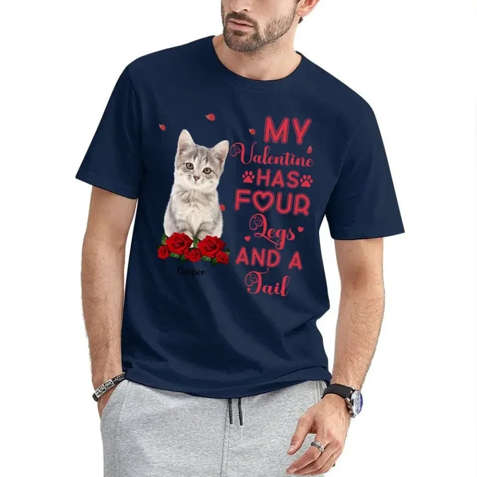 My Valentine Has Four Legs And A Tail - Personalized T-Shirt For Pet Lovers - Joliny
