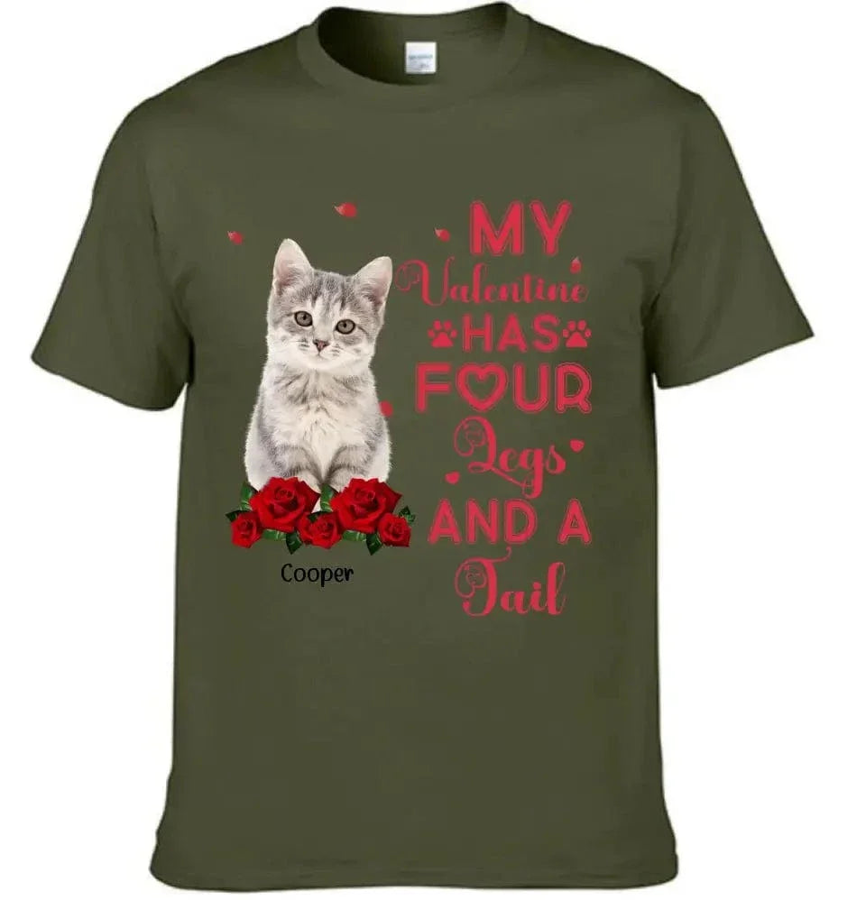 My Valentine Has Four Legs And A Tail - Personalized T-Shirt For Pet Lovers - Joliny