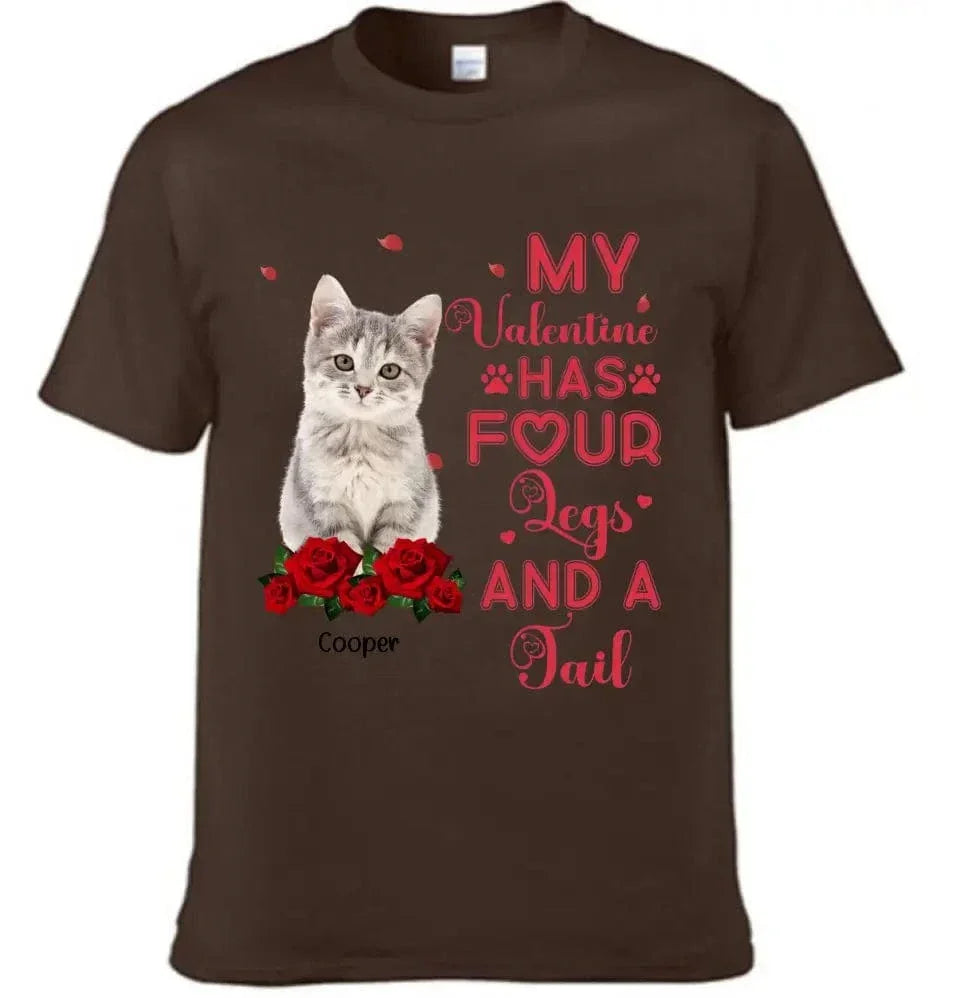My Valentine Has Four Legs And A Tail - Personalized T-Shirt For Pet Lovers - Joliny