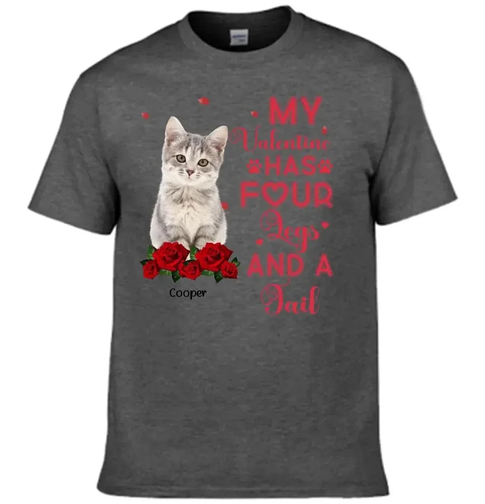My Valentine Has Four Legs And A Tail - Personalized T-Shirt For Pet Lovers - Joliny