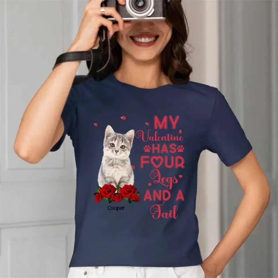 My Valentine Has Four Legs And A Tail - Personalized T-Shirt For Pet Lovers - Joliny