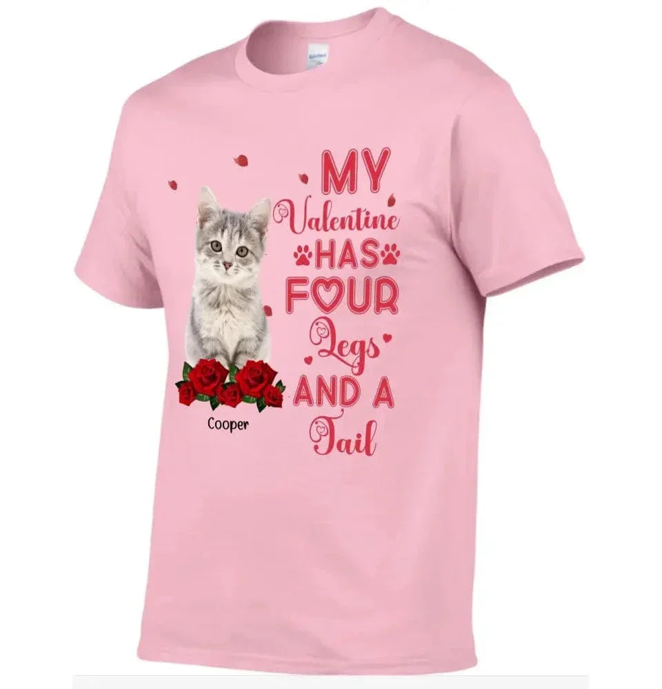 My Valentine Has Four Legs And A Tail - Personalized T-Shirt For Pet Lovers - Joliny