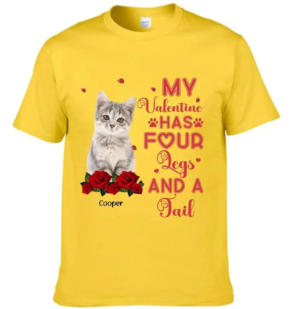 My Valentine Has Four Legs And A Tail - Personalized T-Shirt For Pet Lovers - Joliny
