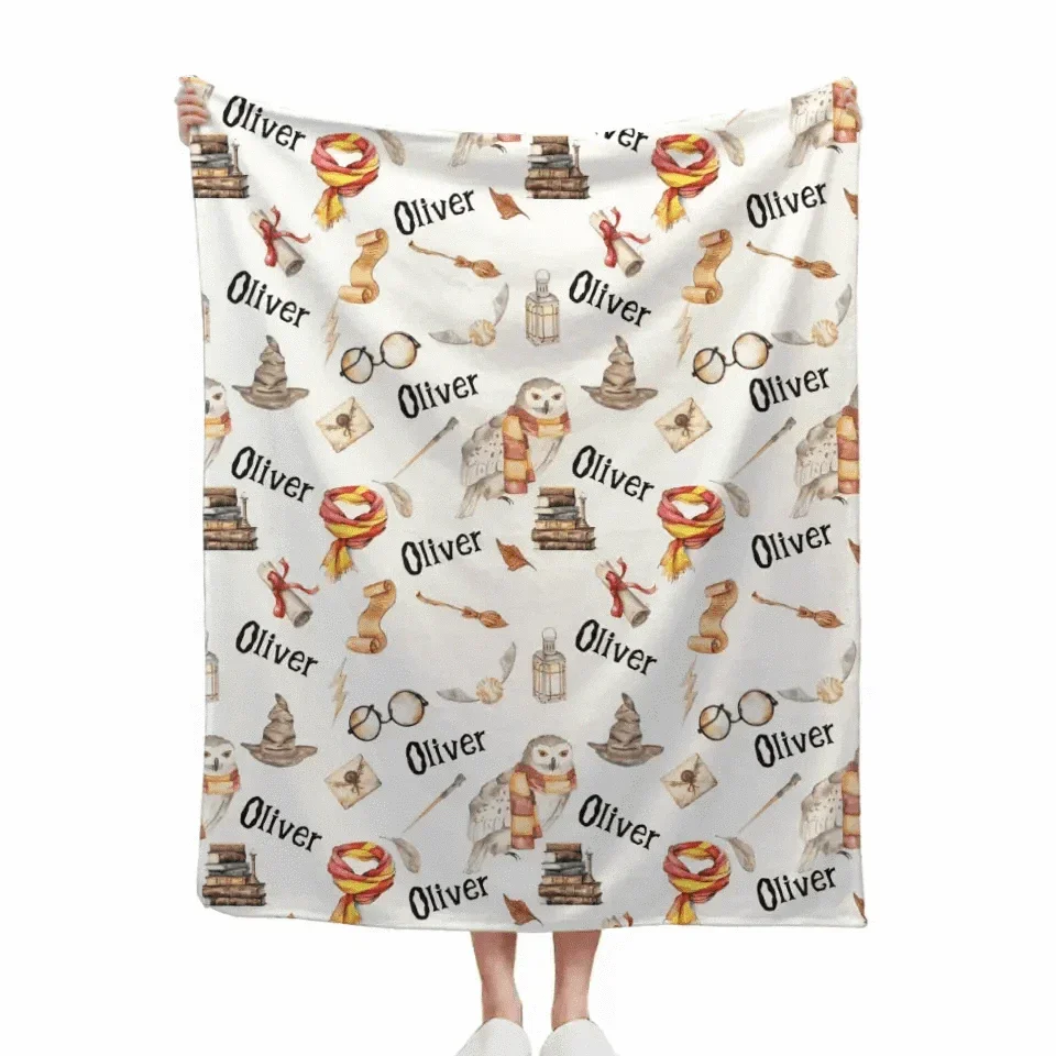 Name Custom Wizard Baby Blanket, Gift for Baby - Joliny