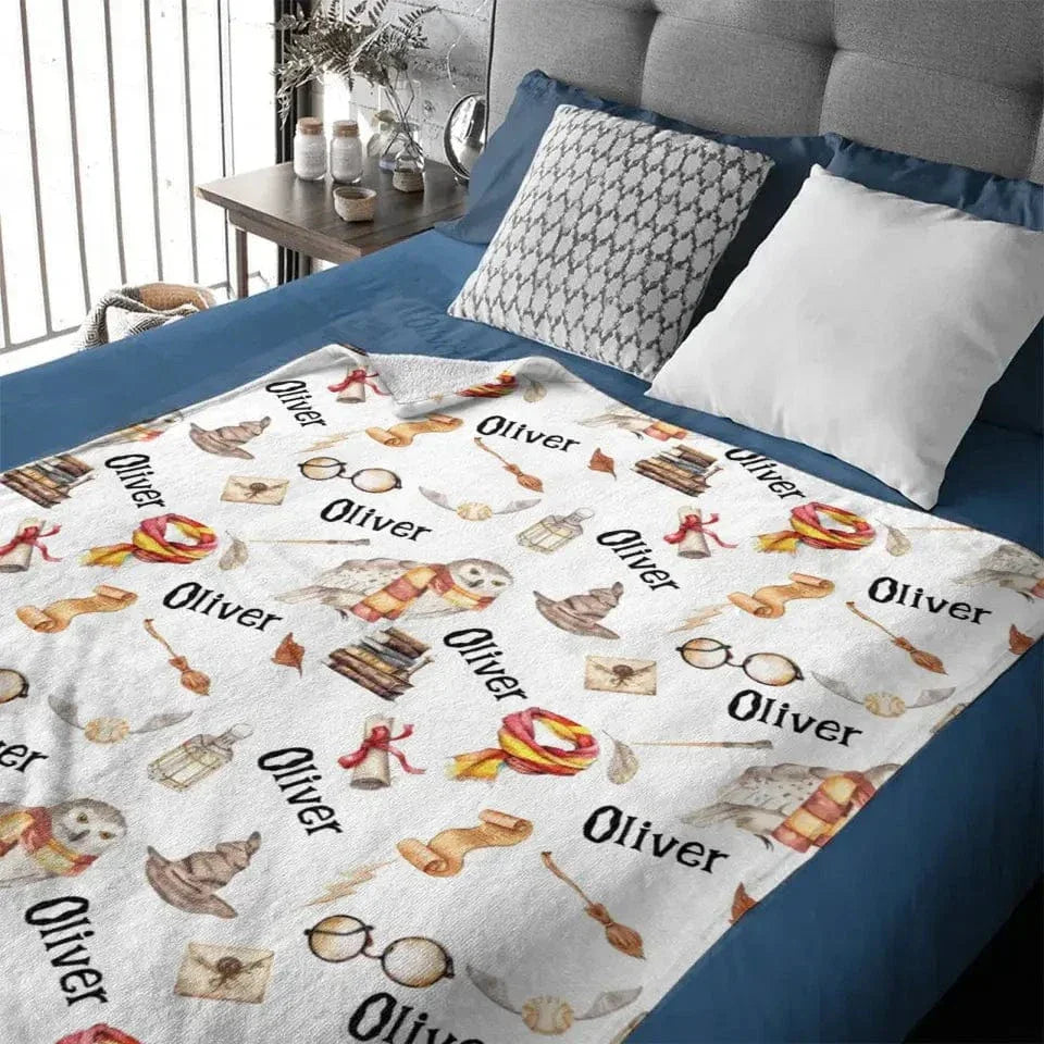 Name Custom Wizard Baby Blanket, Gift for Baby - Joliny