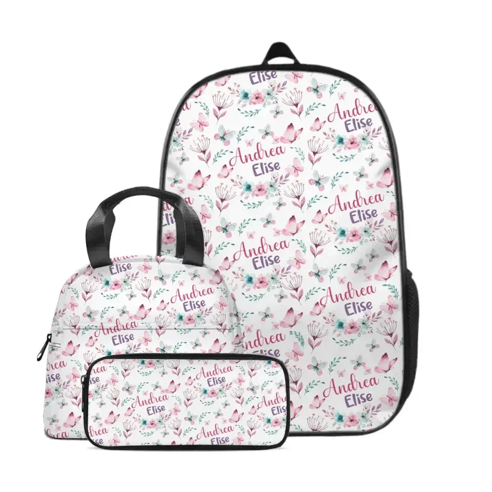 Name Customized Butterfly Themed Backpack, Graduation Season Gift - Joliny