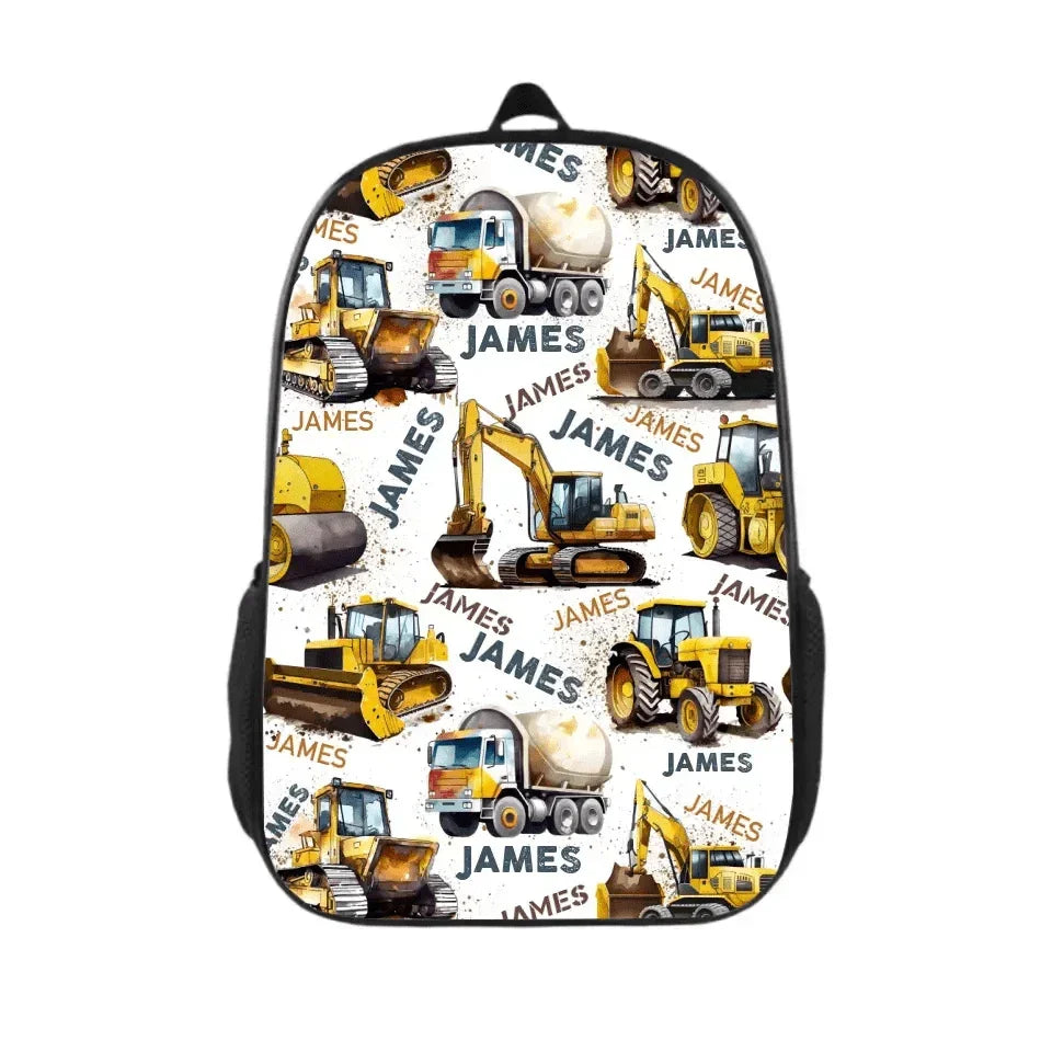 Name Customized Construction Truck Backpack, Opening Season Gift - Joliny