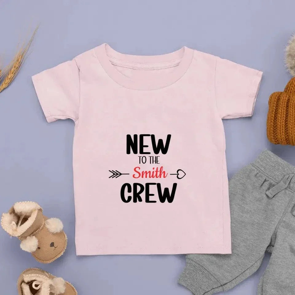 New To The Crew-Name Customized Children's T-Shirt - Joliny