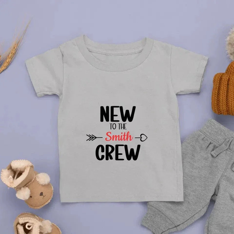 New To The Crew-Name Customized Children's T-Shirt - Joliny