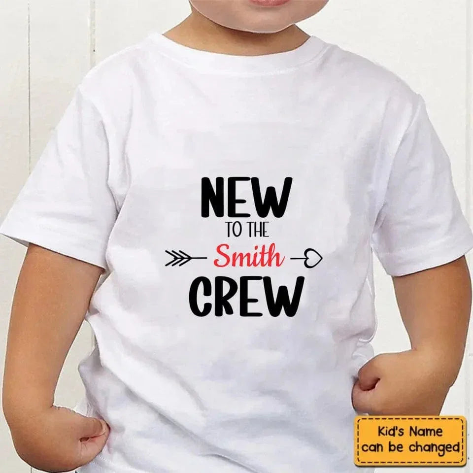 New To The Crew-Name Customized Children's T-Shirt - Joliny
