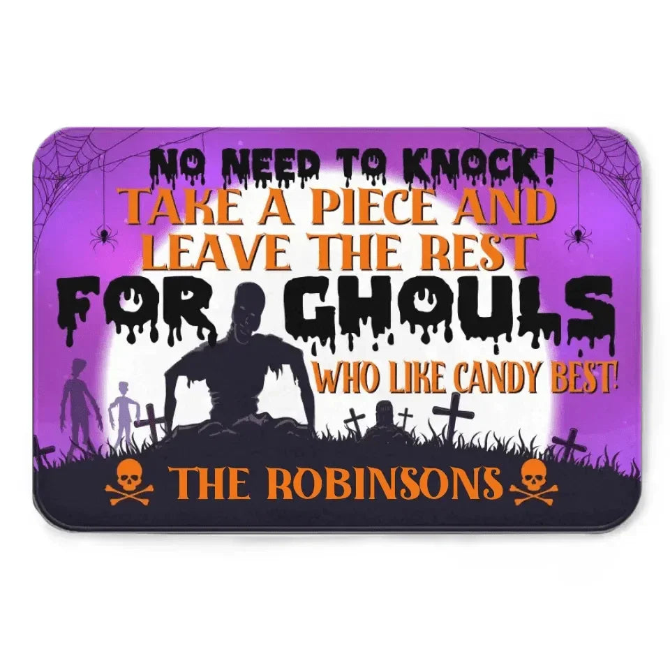 No Need To Knock - Take Away A Personalized Decorative Mat, Halloween Ideas - Joliny