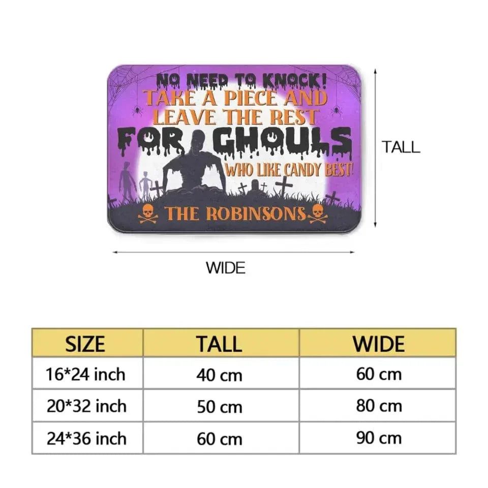 No Need To Knock - Take Away A Personalized Decorative Mat, Halloween Ideas - Joliny