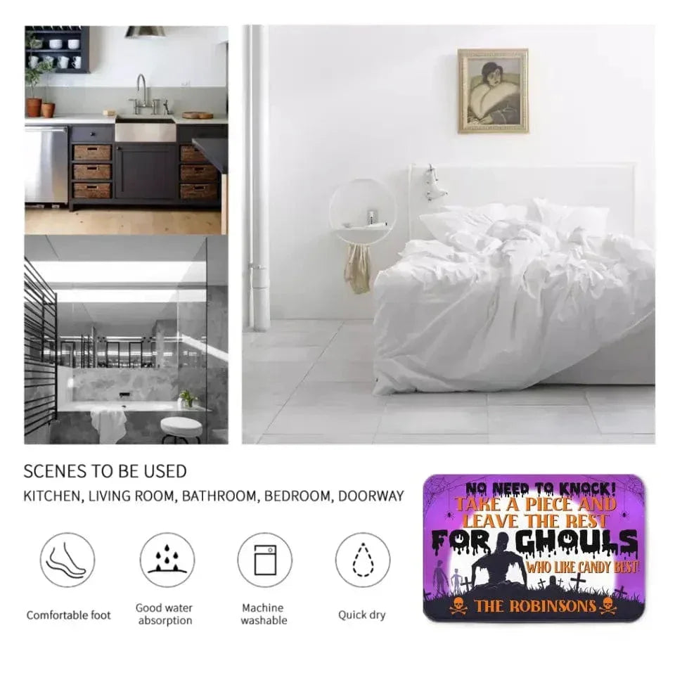 No Need To Knock - Take Away A Personalized Decorative Mat, Halloween Ideas - Joliny