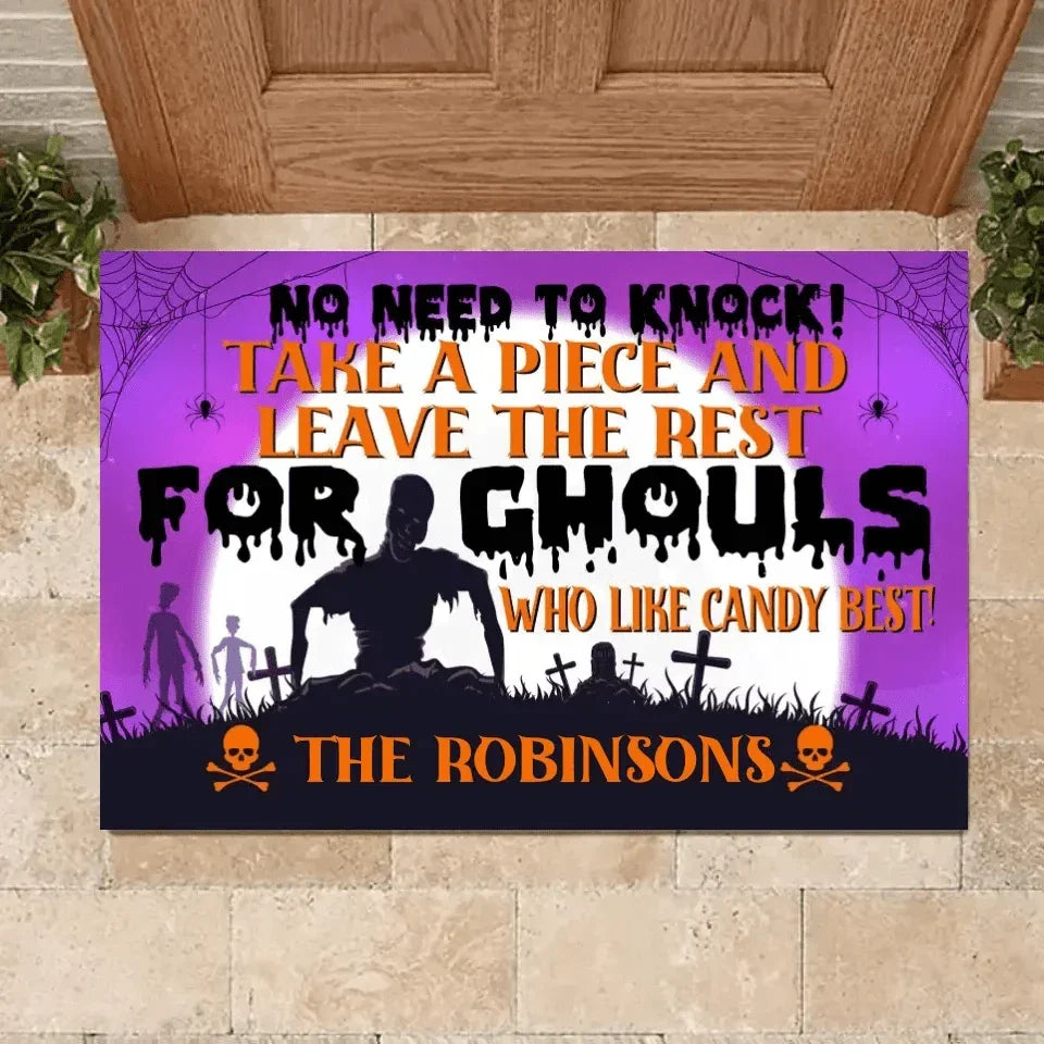 No Need To Knock - Take Away A Personalized Decorative Mat, Halloween Ideas - Joliny