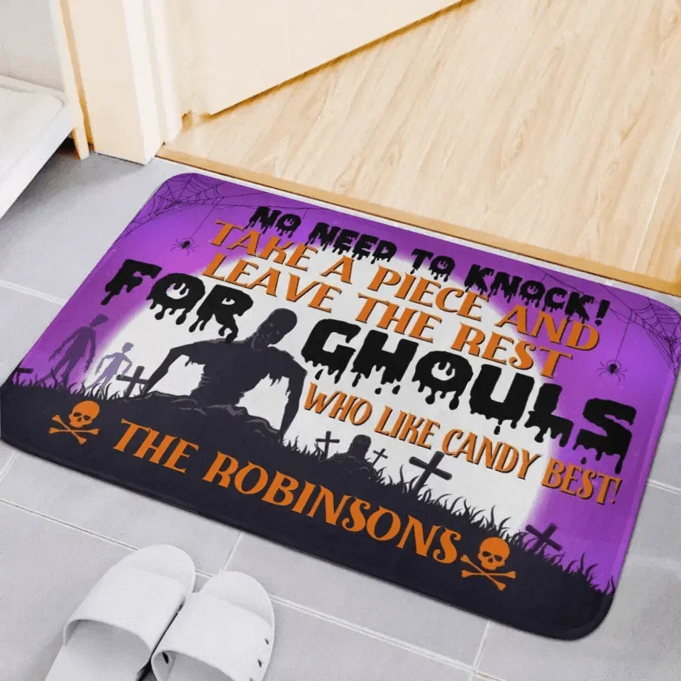 No Need To Knock - Take Away A Personalized Decorative Mat, Halloween Ideas - Joliny