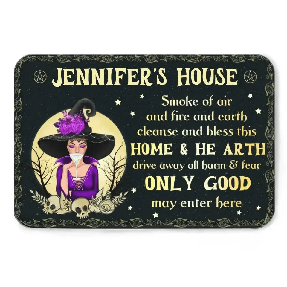 Only the Good May Enter Here - Personalized Custom Decorative Doormat - A Gift for Yourself, a Halloween Present - Joliny