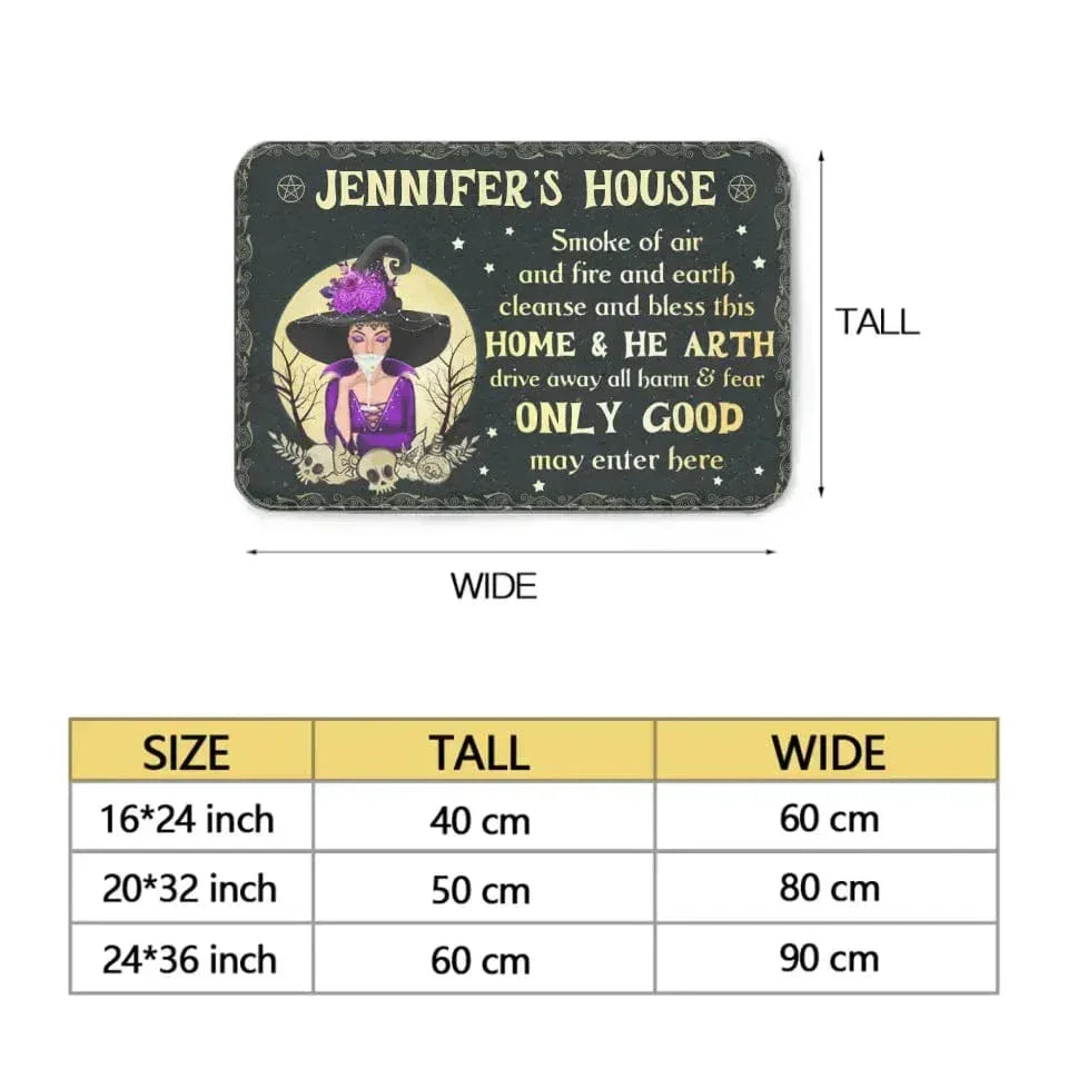 Only the Good May Enter Here - Personalized Custom Decorative Doormat - A Gift for Yourself, a Halloween Present - Joliny