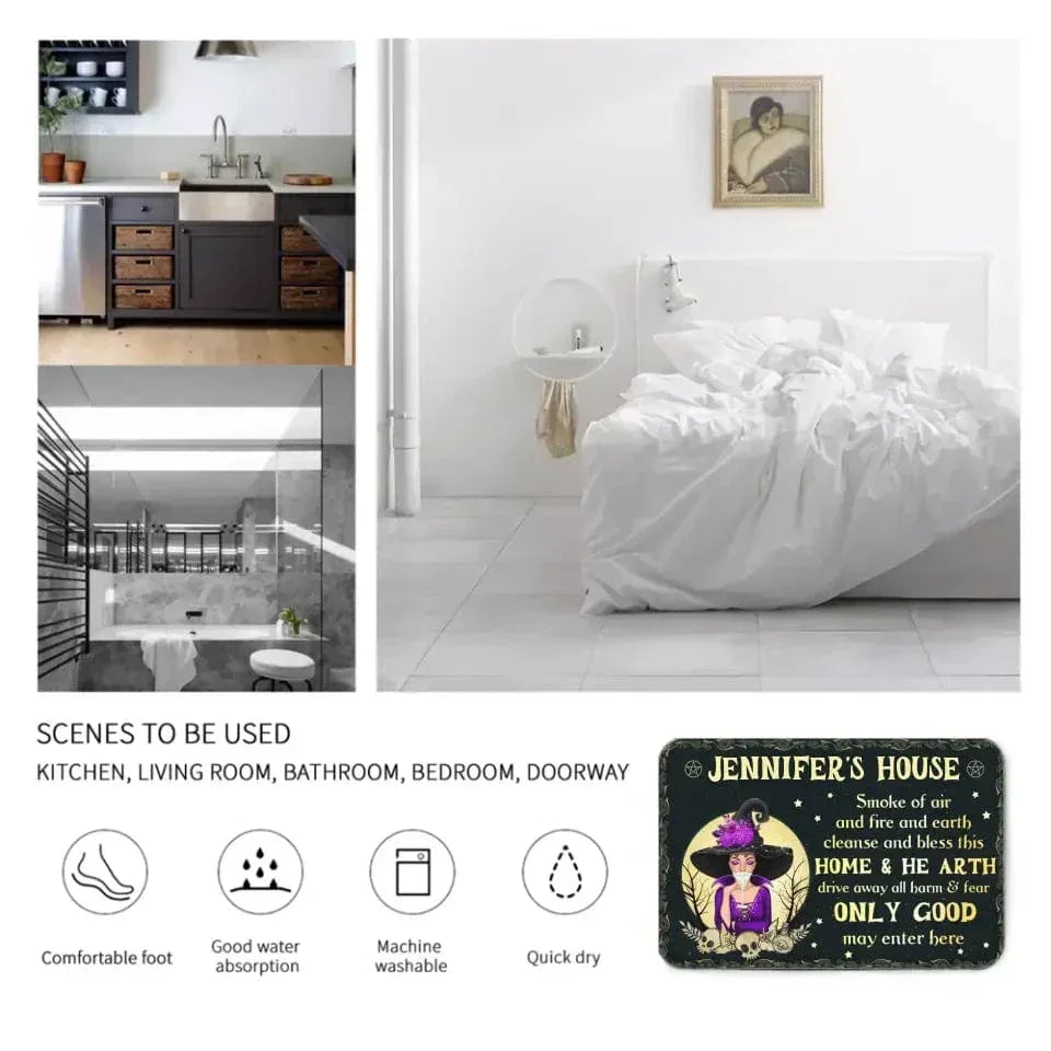 Only the Good May Enter Here - Personalized Custom Decorative Doormat - A Gift for Yourself, a Halloween Present - Joliny