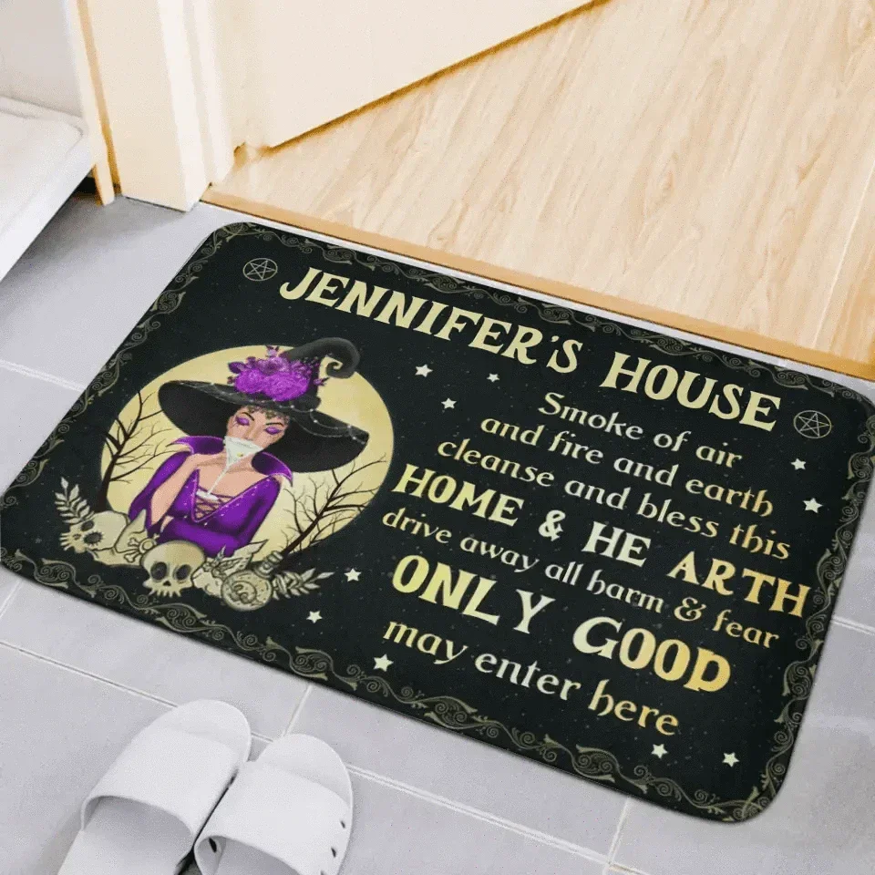 Only the Good May Enter Here - Personalized Custom Decorative Doormat - A Gift for Yourself, a Halloween Present - Joliny
