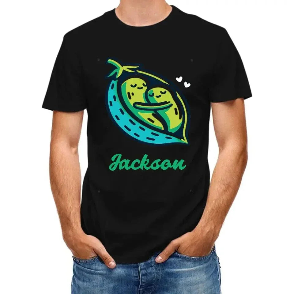 Peas in a Pod Name Customized Shirt Couple Shirt Friendship Shirt Cartoon T Shirt - Joliny