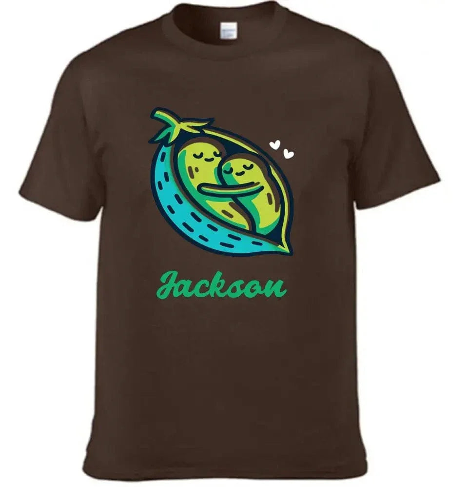 Peas in a Pod Name Customized Shirt Couple Shirt Friendship Shirt Cartoon T Shirt - Joliny