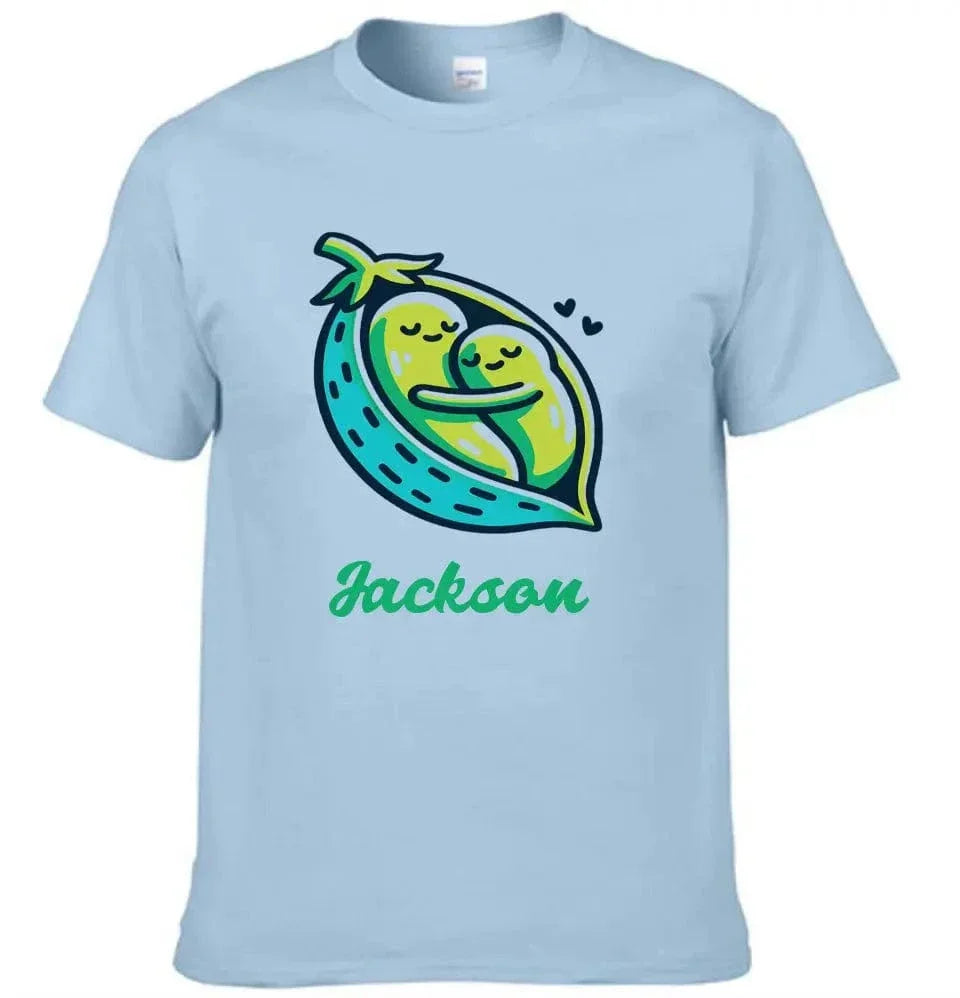 Peas in a Pod Name Customized Shirt Couple Shirt Friendship Shirt Cartoon T Shirt - Joliny