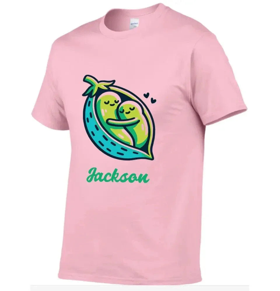 Peas in a Pod Name Customized Shirt Couple Shirt Friendship Shirt Cartoon T Shirt - Joliny
