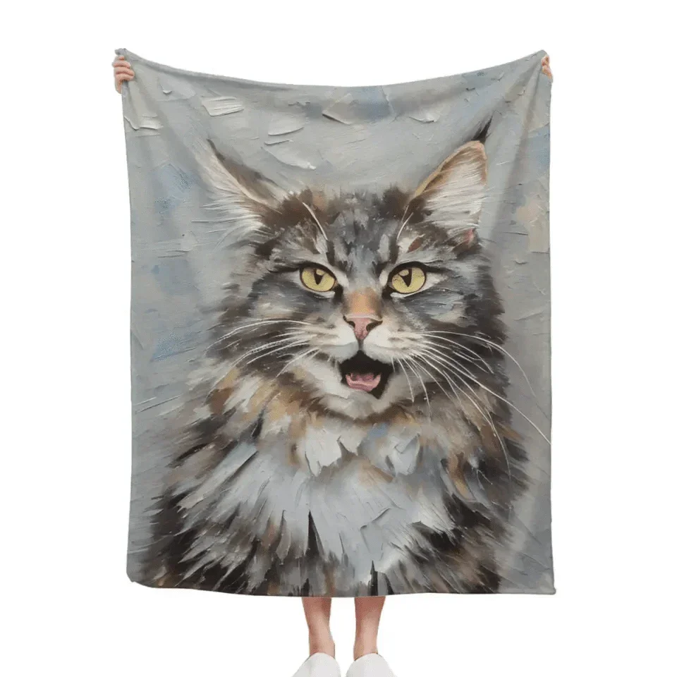 Perfect Pet Portrait: Personalized Oil Blanket for Pet Lovers - Joliny