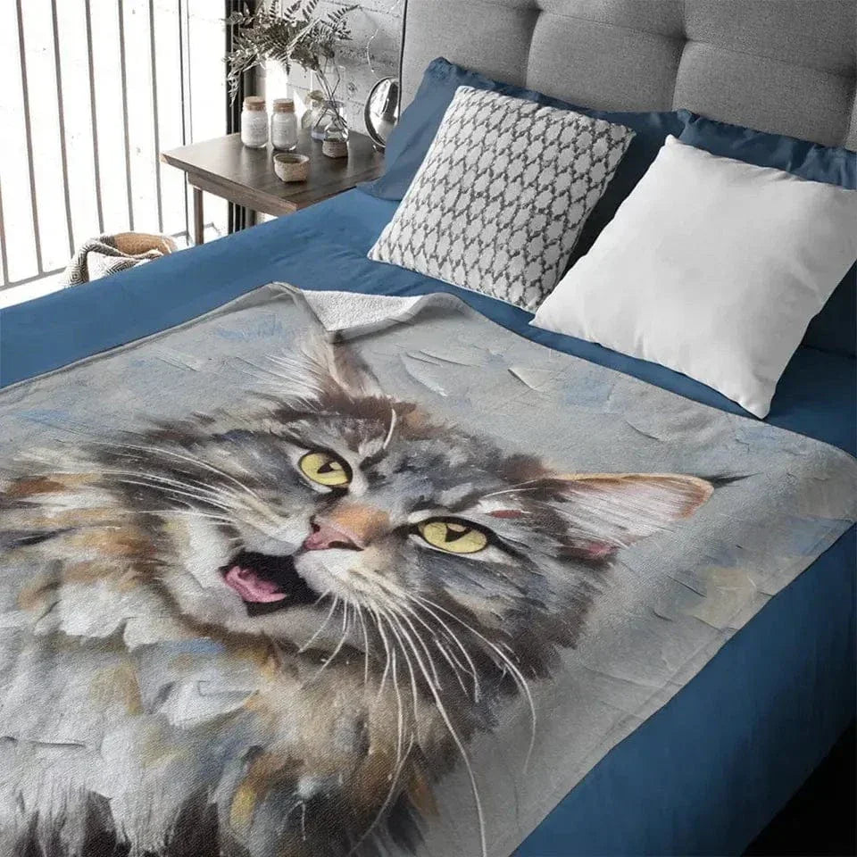 Perfect Pet Portrait: Personalized Oil Blanket for Pet Lovers - Joliny