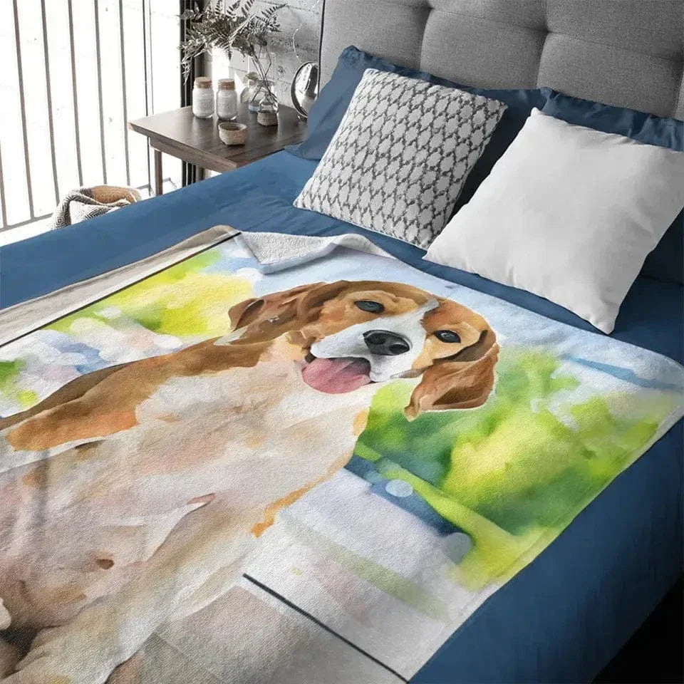 Perfect Pet Portrait: Personalized Oil Blanket for Pet Lovers - Joliny