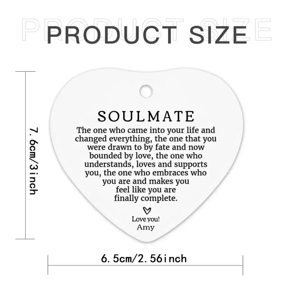 Personalised Ceramic Heart - Keepsake Gift for Partner Valentines Gift Anniversary Gift - Joliny