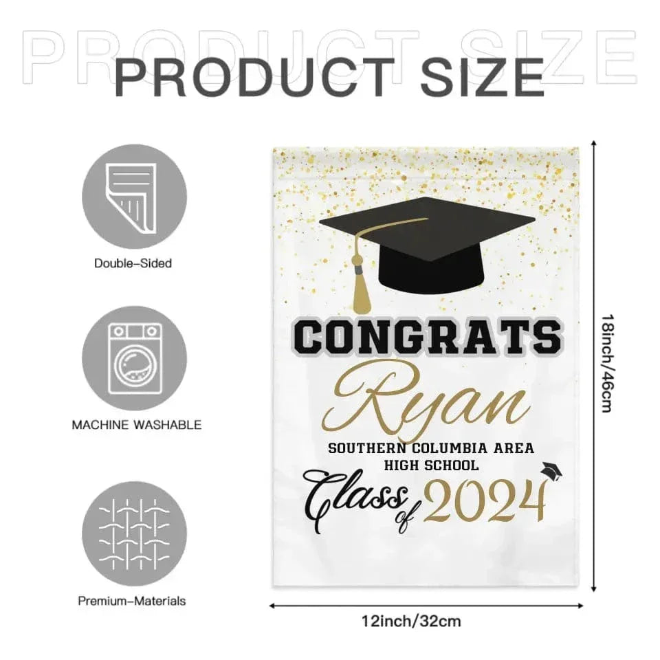Personalized 2024 high school graduation blanket - Joliny