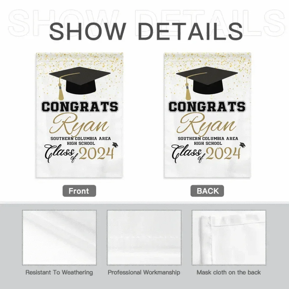 Personalized 2024 high school graduation blanket - Joliny