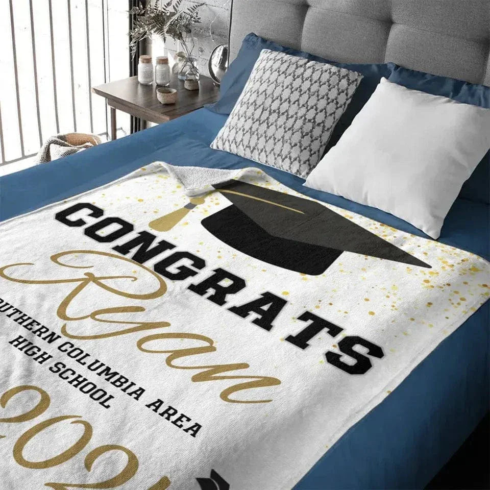 Personalized 2024 high school graduation blanket - Joliny