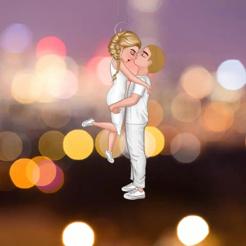 Personalized Acrylic Ornament - Hug Couple - Joliny