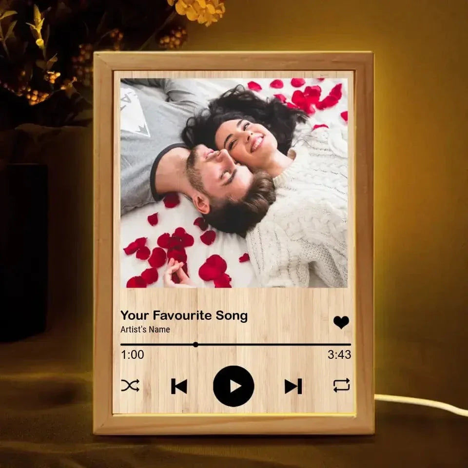 Personalized Anniversary Gift Custom Photo Frame Box - Our Song - Joliny