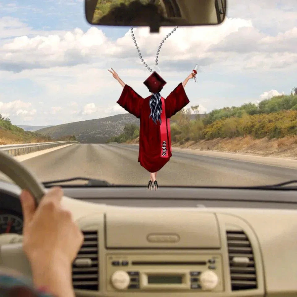 Personalized Arcylic Car Ornament - Graduation Girl Name - Joliny